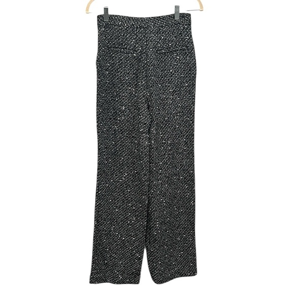 Zara black and white wide leg trouser pants size XS NWT - Picture 5 of 9